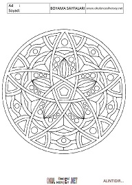 Mandala boyama sayfaları